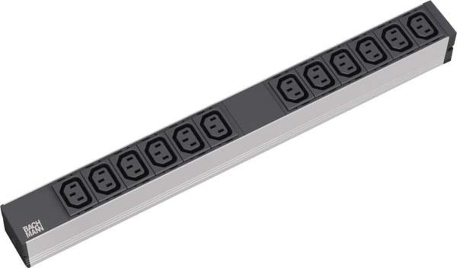 Bachmann stekkerdoos 19 inch met 12x C13-aansluiting en geaarde stekker