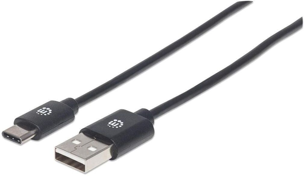 Manhattan USB-C to USB-A Cable USB 2.0 1m - Black