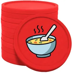 CombiCraft Kunststoff Wertmarken Chips Suppe in Rot- 100 Stück - Ø29 mm