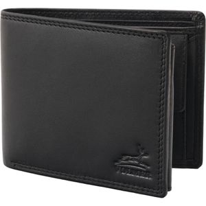 FaVolmer Portemonnaie V011, schwarz, aus Echt Leder, mit Münzfach, 13 Karten- und Ausweisfächer