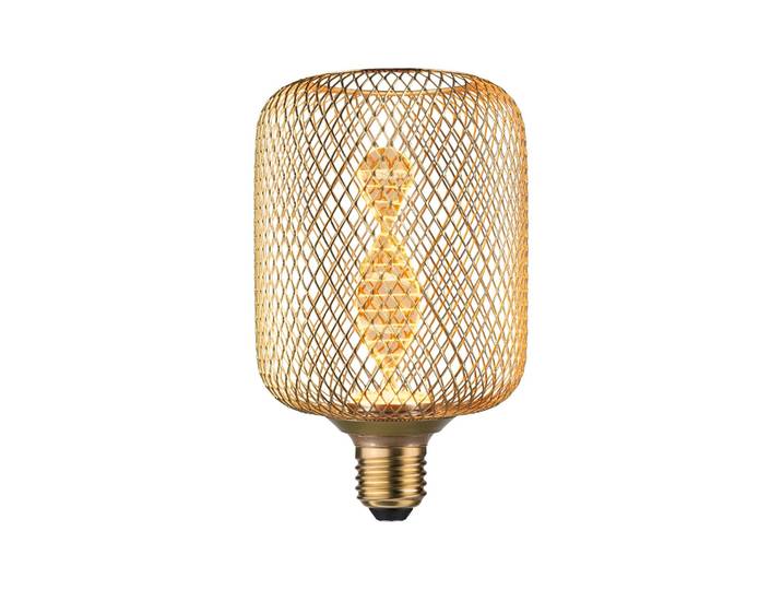 PAULMANN LED-Leuchtmittel Metallic Glow Zyl messing Helix 3,5W 1800K 230V , grau (messingfarben), Ø:10cm, Leuchtmittel, LED-Leuchtmittel