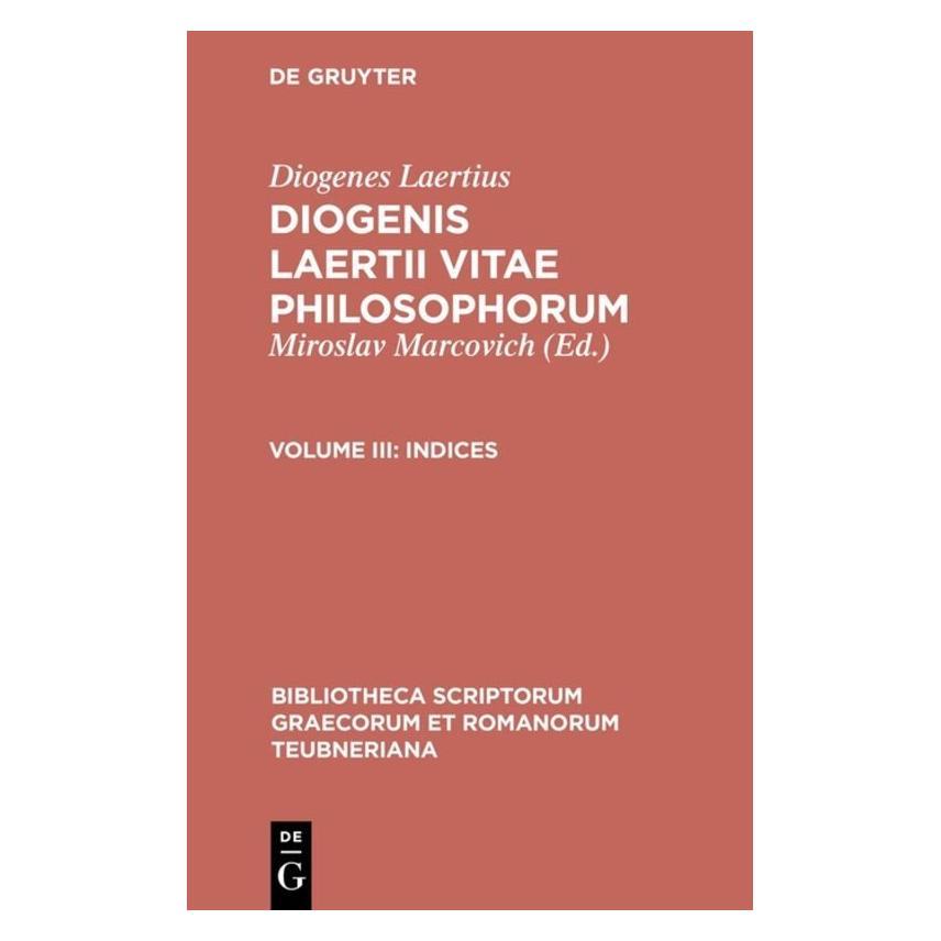 De Gruyter Indices (Elamite, Hardcover, Diogenes Laertius) (61111787)
