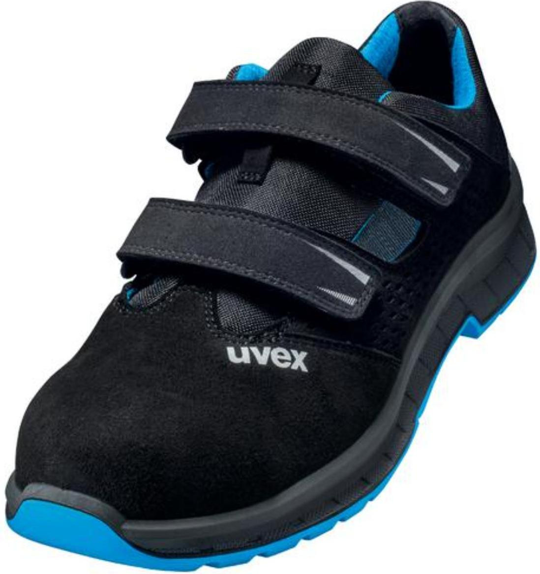 Uvex 2 trend Veiligheidssandalen voor volwassenen, Unisex, Zwart/Blauw, S1P, SRC