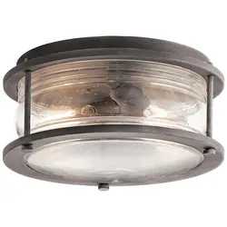 Elstead Lighting Ashland Bay Außen-Deckenleuchte 2-flammig E27 verwittertes Zink