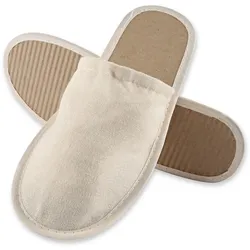 10 Paar BIO Hotelslipper geschlossen 28,5 cm aus Papier, Baumwolle, Leinen