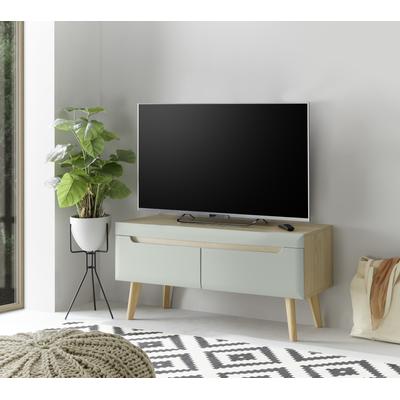 Lowboard HOME AFFAIRE "Torge, TV-Unterschrank, TV-Kommode, Fernsehschrank, TV-Board", grün (pistazie), B:107cm H:50cm T:40cm, Sideboards, Lowboard, abgeschrägte Füße, drei Farben, Scandi Design, 107 cm breit
