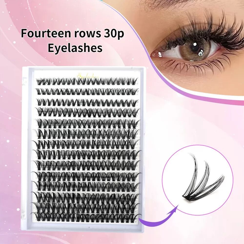 INF D-Curl Einzelwimpern (14 Reihen) 30P - Natürliche Wimpernverlängerung für den perfekten Augenaufschlag
