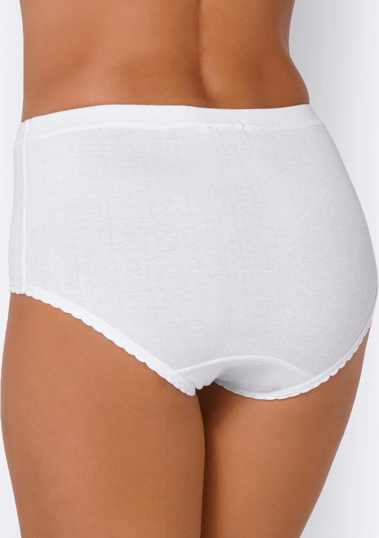 Taillenslip WÄSCHEPUR, Damen, Gr. 44, 5 Stk., weiss (weiß), 100% Baumwolle, Unterhosen Taillenslip weiß 44, 5 Stk.