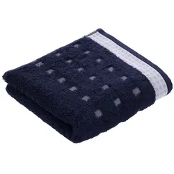 Vossen Handtuch Country Feeling 50x100 cm Baumwolle Blau Marine