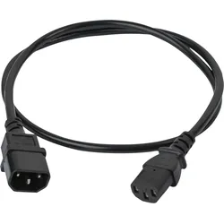 DAP IEC C13 Female to IEC C14 Male 3x 1.0 mm2 1 m
