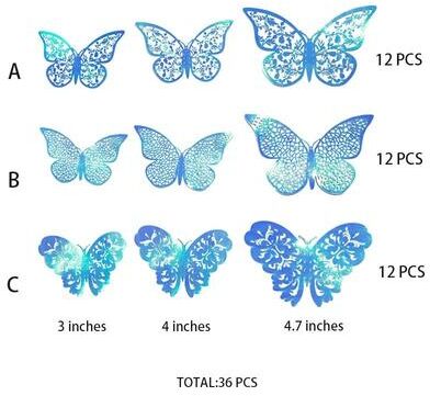 Uplift Picks 3D Mirror Butterfly Wall Stickers Elegant DIY Wall Decor For Living Room And Events 20