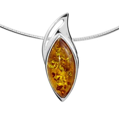 Halsreif OSTSEE-SCHMUCK "Ostsee-Schmuck Halsreif mit Anhänger Gleiter-Maie" Gr. 45, silber, Halsketten, Damen, 45cm, Silber 925 (Sterlingsilber), L: 42