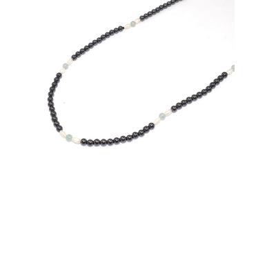 Lange Kette FIRETTI "Schmuck Geschenk Halsschmuck Halskette Edelsteinkette Achat Hämatit", bunt (grau, hellgrün, weiß), Halsketten, Damen, Perlen Stein, L: 90 B: 4mm, Perlen, Stein, Made in Germany - mit Hämatit, Achat - mit Süßwasserzuchtperle, B:4mm