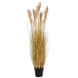 Kunstpflanze Sorghum Grass Hellbraun