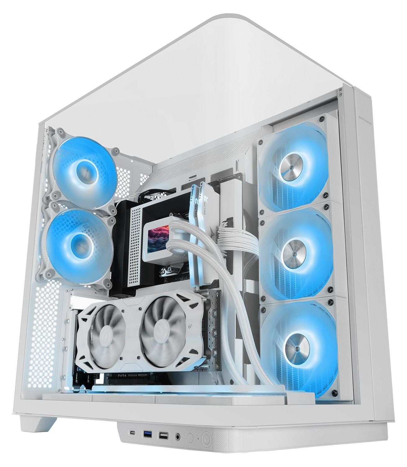 Mars Gaming MC-INFINIOW Gaming Tower PC, Wit, ATX, Micro ATX, Mini-ITX