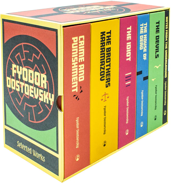 Classic Editions Selected Works of Fyodor Dostoevsky 6 Hardback Books Collection Set – Crime and Punishment & Classic Literature Collection