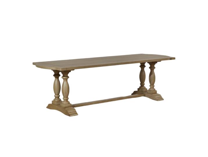 Table monastère en bois massif style chalet, 8 couverts marron