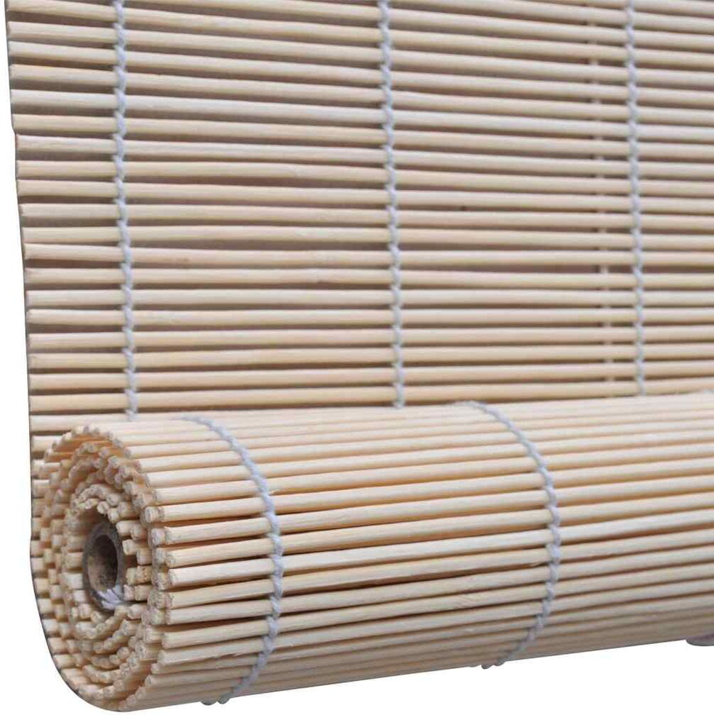 vidaXL Stores à rouleau Bambou naturel 4 pcs 120x160 cm