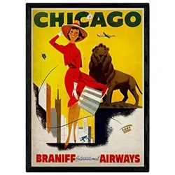 POSTER Chicago Vintage A3 Rahmenlos