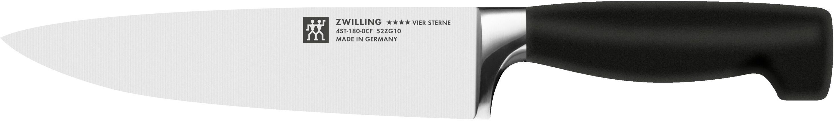 Zwilling Cuchillo de chef compacto Vier Sterne . Negro