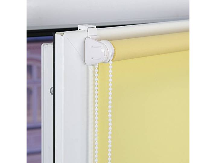 LIEDECO Klemmfix-Rollo, gelb, lichtdurchlässig, inkl. Klemmträger 60X150 CM