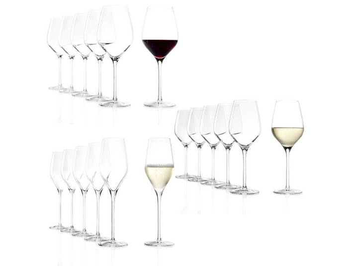 Stölzle Weinglas Stölzle Lausitz Exquisit Royal Rotwein-/ Weißwein-/ Champagnerkelche, Kristallglas