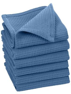 Fabstyles Broadway Waffle Cotton Dish Cloth Set of 6 - 12x12