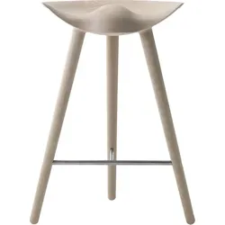 Ml 42 Counter Hocker helle Eiche mit silberfarbener Verbindung