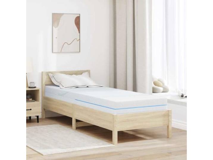 Matratze Mittelfest 70 x 200 cm Weiß Memory-Schaum 7-Zonen Memory-Schaum,7-Zonen-Design,Druckentlastung,Körperanpassung,minimalistischer Look,leicht zu pflegen