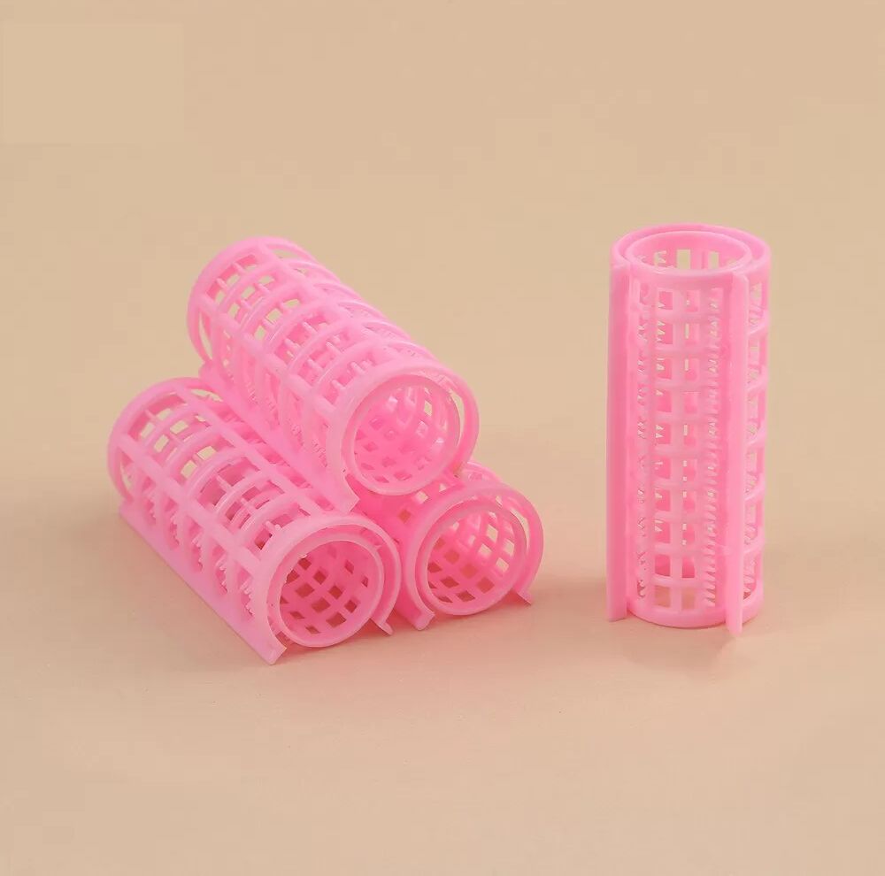 INF 8er-Set Rosa Doppel-Layer Lazy Hair Curler mit Zähnen - 3.0cm für Natürliche Locken