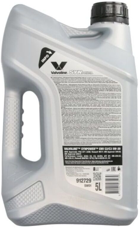 Huile moteur VALVOLINE SYNPOWER ENVC2/C3 5W30 5L