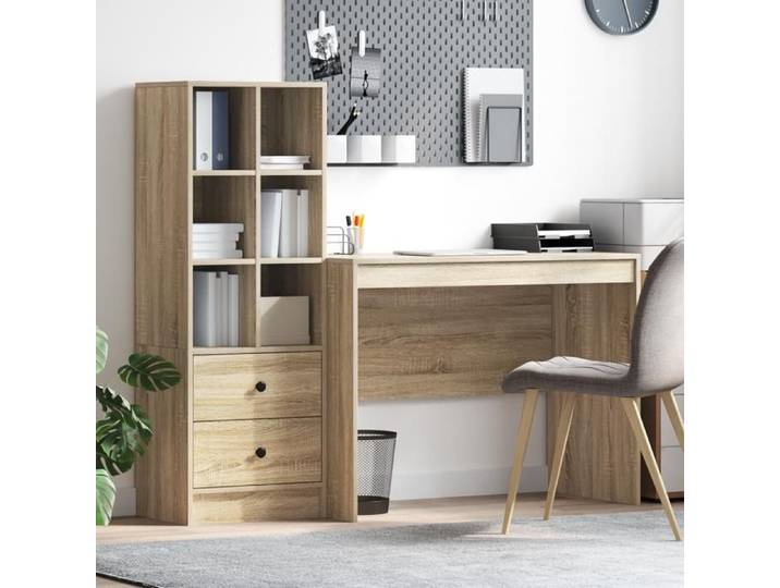 2 Parcel - MEUBLE - Bureau avec tiroir 2 pcs Chêne Sonoma_2 ans garantie_02_2996