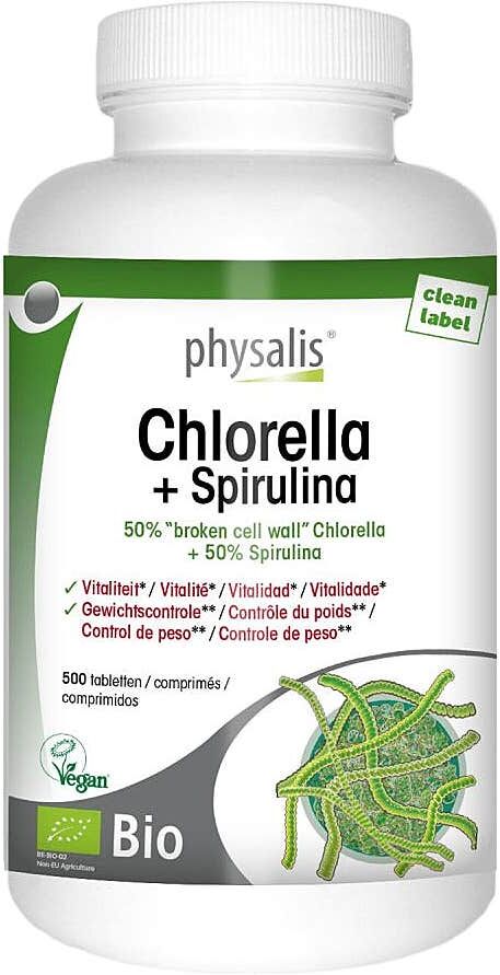 PHYSALIS Chlorella + Spirulina 500caps