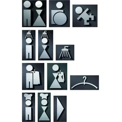 Phos, Hausnummer + Türschild, Hinweisschilder - Herren/Damen
