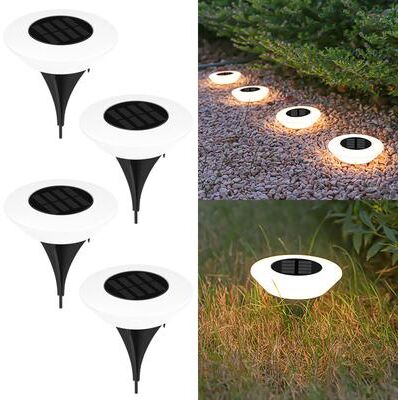 Friendly Fresh Finds Solar Outdoor Lights LED Waterproof Lawn Lamp Garden & Patio Lighting For Yard, Driveway, And Summer Decor warm