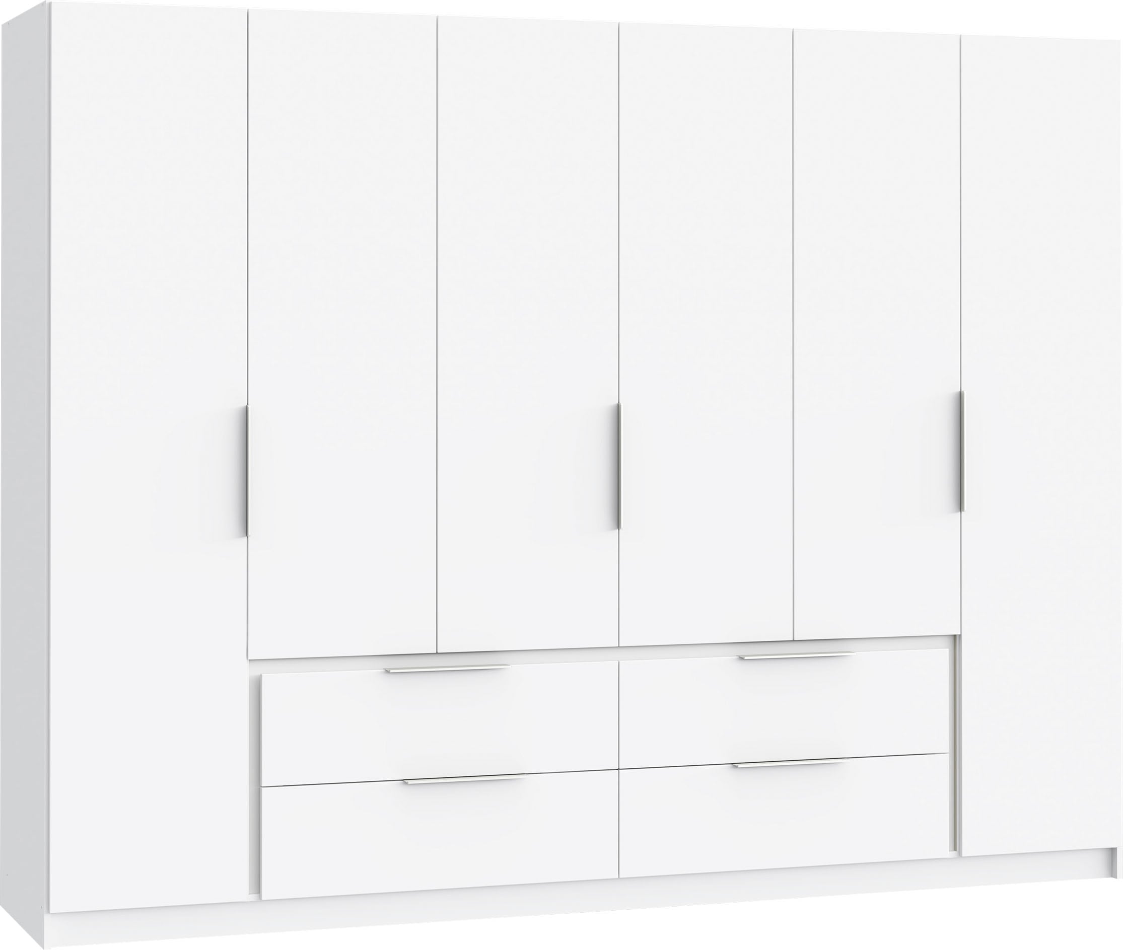 Kleiderschrank FORTE "Luano", weiß, B:269,7cm H:210,5cm T:60cm, Holzwerkstoff, Schränke, Kleiderschrank