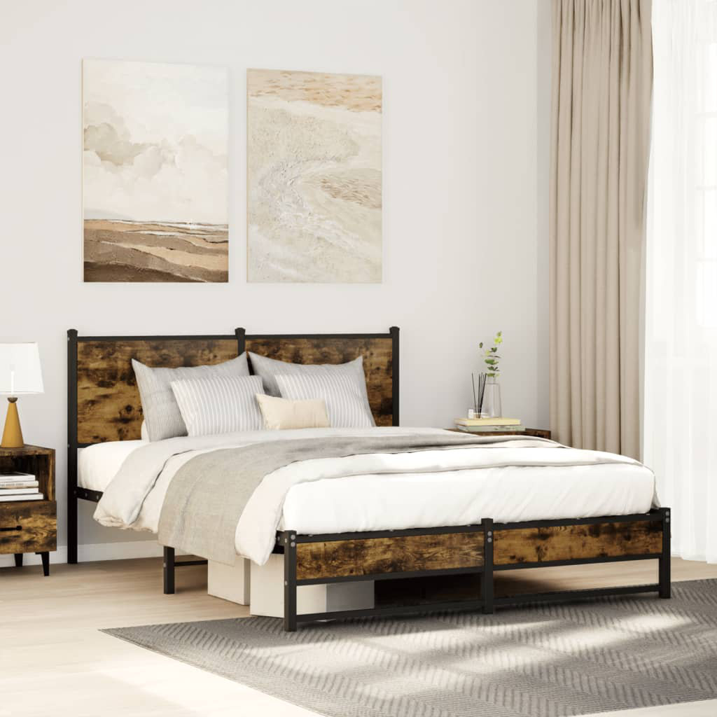 Borough Wharf Caiden Bed Smoked Oak 137 x 190 cm
