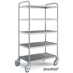 HUPFER 01.1214.2 Etagenwagen Feststeller Edelstahl rostfrei Traglast (max.): 150 kg Edelstahl