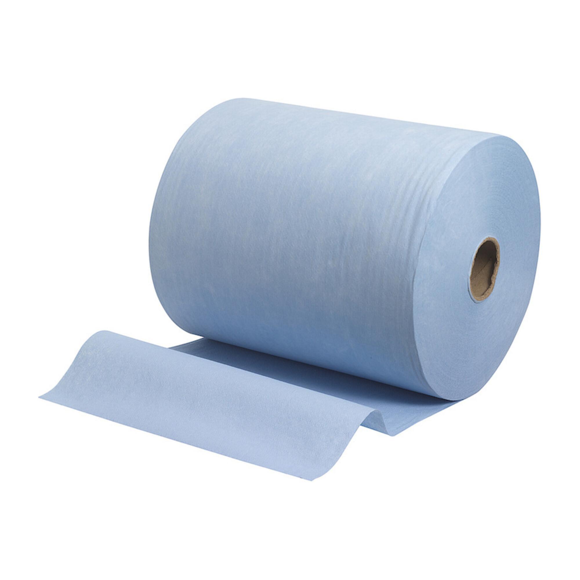 WypAll X60 Tücher auf Großrolle, 1 Großrolle mit 500 blauen, 1-lagigen Tüchern (8371)