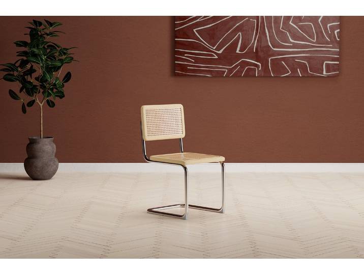 2er Set - Stuhl Taleno aus naturfarbenem Rattan - Natur - Luxusbetten24