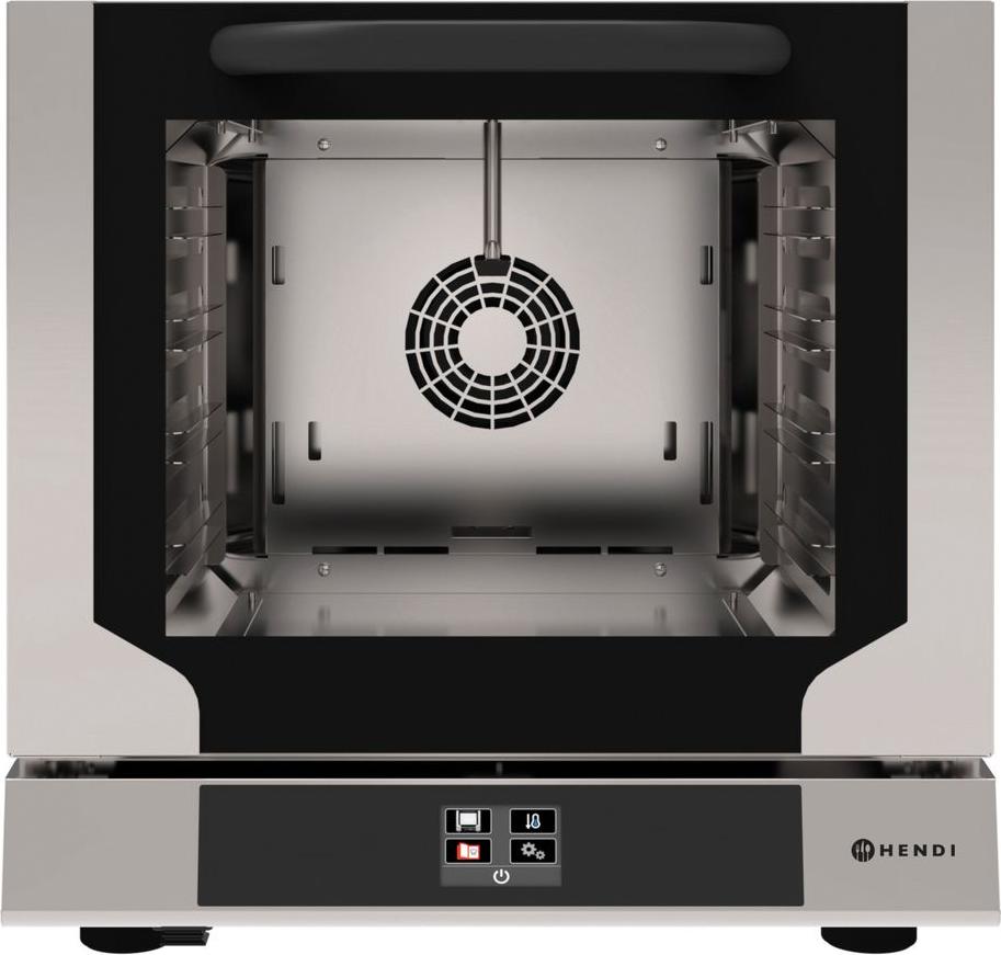 HENDI Konvektionsofen kompakt Touch mit Beschwadung, 220-240V/3150W, 590x709x(H)589mm