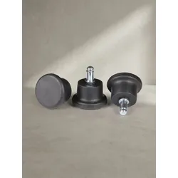 Bodengleiter 5er-Set Polyurethan Schwarz Ø11mm Rund
