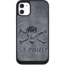 Nivocase Handyhülle für Apple iPhone 11 Hülle NIVOpure Case Schwarz Beton FC St. Pauli Logo (Apple iPhone 11), Smartphone Hülle, Schwarz