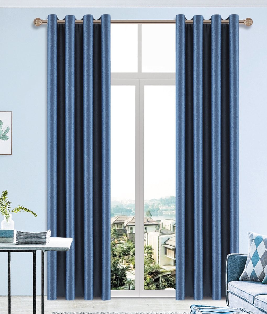 SB Line Verduisterend Gordijn met Ringen - Blauw - 140 x 260 cm