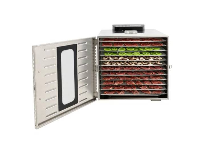 DöRrautomat Mit 12 Edelstahl-Gitterrosten 30-90°C 1000W FüR Obst GemüSe Fleisch KräUter Gesunde; Mit 360° Luftzirkulation Trocknet Lebensmittel GleichmäßIg Schonend Vorratshaltung