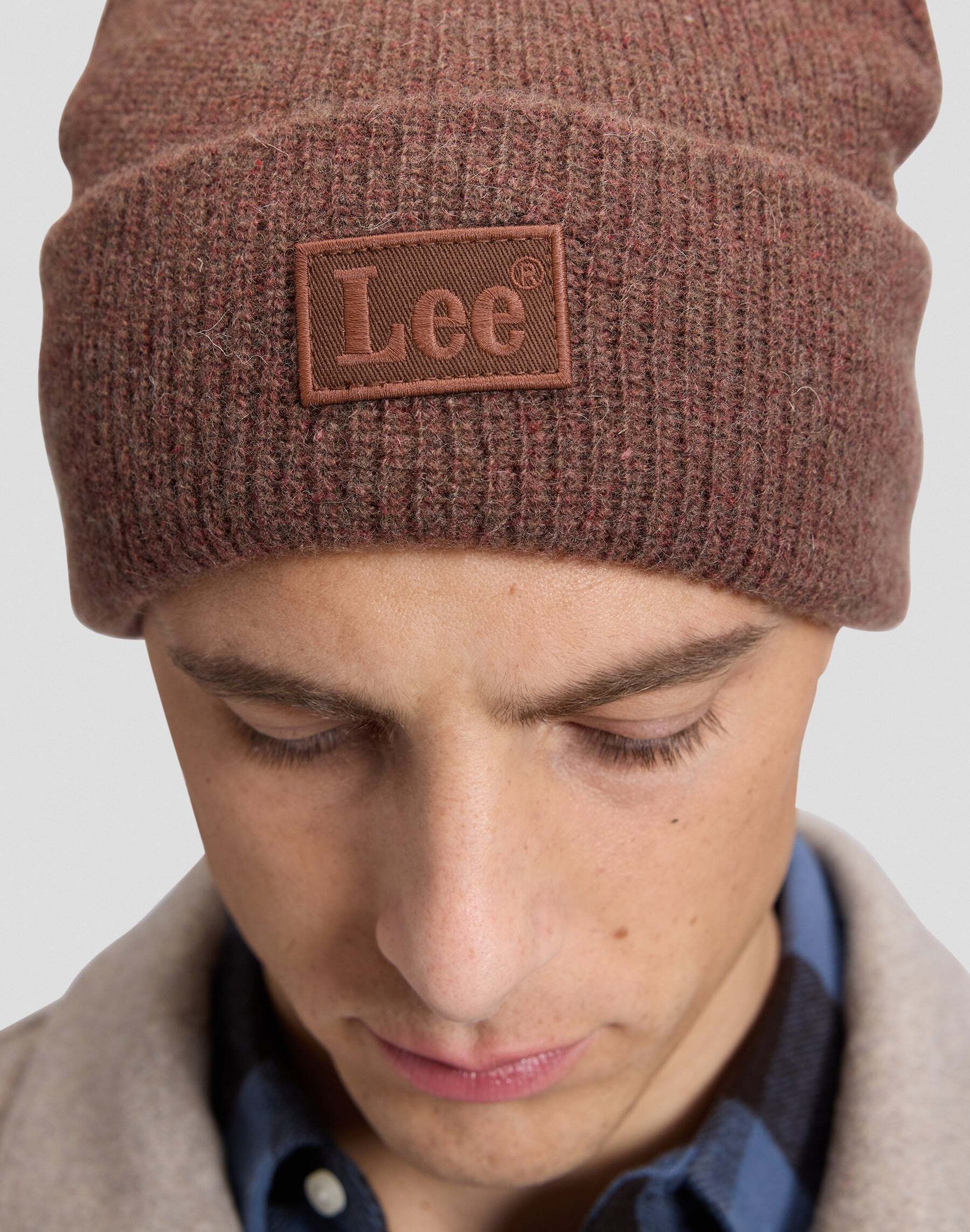 Strickmütze LEE "Lee Mütze Core", Herren, braun, Obermaterial: 70% Wolle WO. 30% Nylon NY., Mützen Strickmütze braun Einheitsgröße