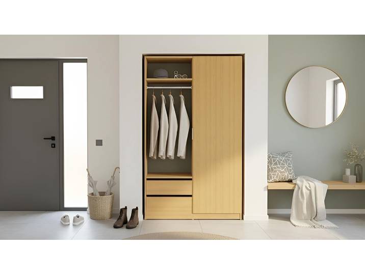 Kleiderschrank nach Maß aus Echtholz Furnier Echtholz Furnier Eiche geölt
