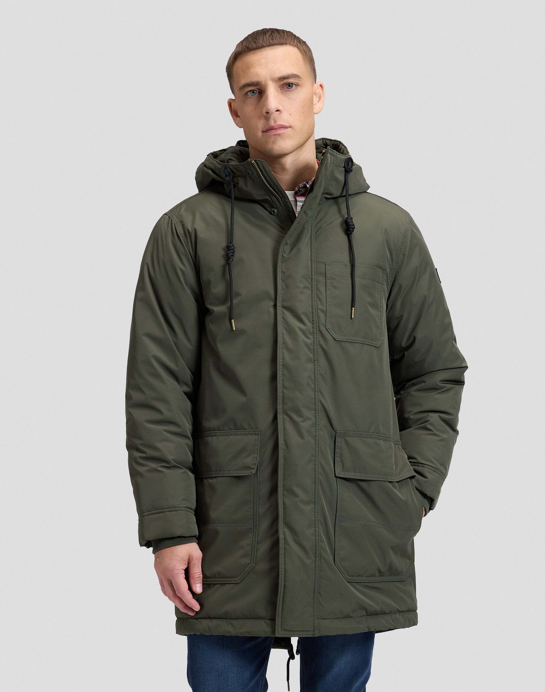 Parka LEE "Lee Parka Lee Parka", Herren, Gr. M, grün, Obermaterial: 55% Polyester PES. 45% Polyester Pol. recyc.., Jacken Parka grün M