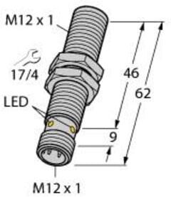 turck Magnetfeldsensor BIM-M12E-AP4X-H1141 M12 x 1 Messing verchromt 90mm Schaltabstand (1579913)