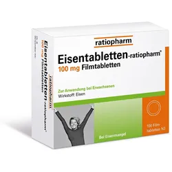 EISENTABLETTEN-ratiopharm 100 mg Filmtabletten 100 St